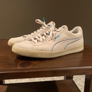 Mens Puma Suede Foil Birch-Hawiian Surf Size 13